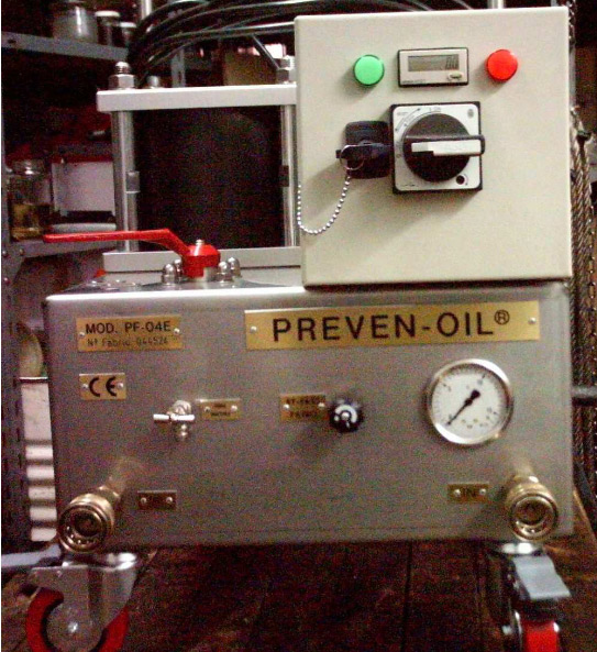 Equipo de micro filtrado de aceite Preven Oil, Modelo PF-04E